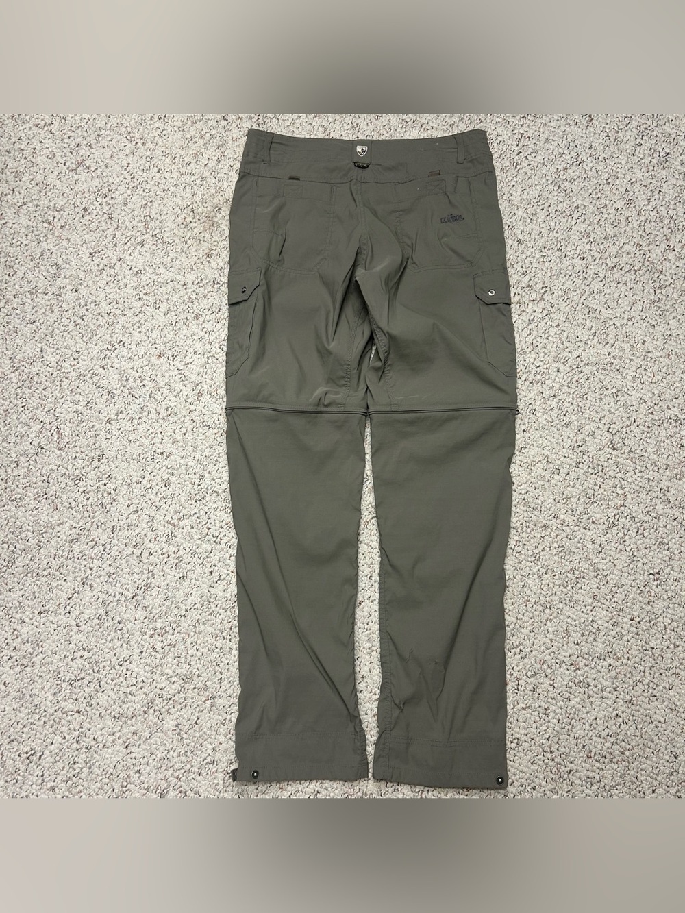 KUHL Renegade Convertible Cargo Pants Mens 36x34 Stealth Zip Off Stretch 5138